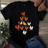 Funny Chickens Christmas Tree Light Xmas Gift Men's and Women's T-shirts