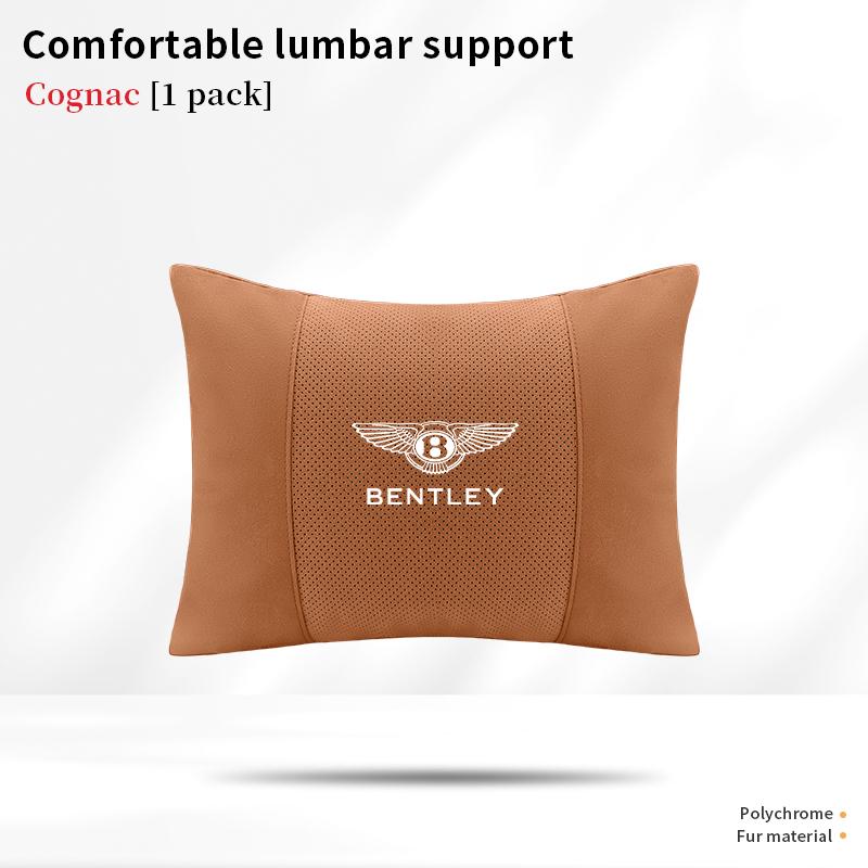 For Bentley Continental GT MULLINER Bentayga Flying Hurtling Spurlogo Car Headrest Neck Support Lumbar Cushion Soft Neck Pillow MY5