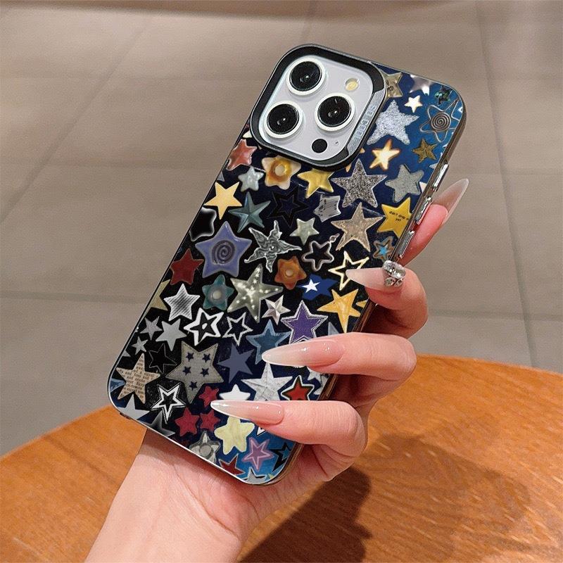 Fashion Painted Star Print Hard Phone Case For Multiple Apple Iphone Models