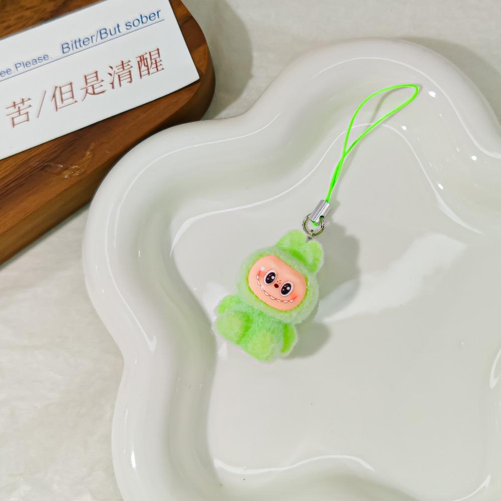 Mobile Phone Rope Flocking Keychain Pendant Doll Bag Pendant Creative Small Gift Pendant