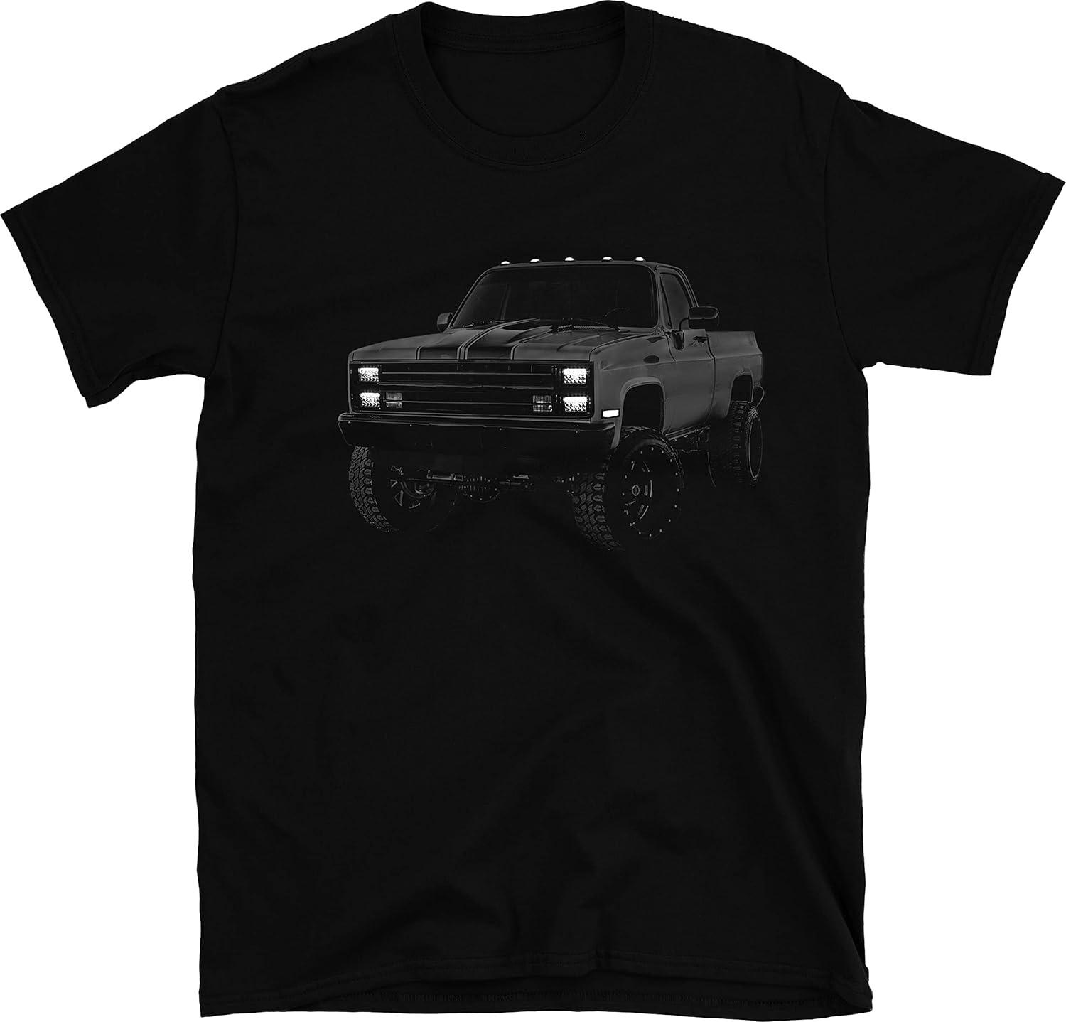Square Body Truck Chevy K10 T-Shirt 100% Cotton XXXXXL чёрный