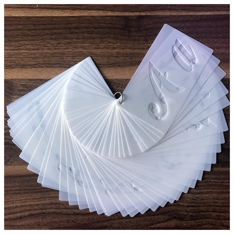 In-Stock English Letter, Numbers & Punctuation Stencils for Spray and Color Painting.