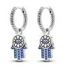 2025 New 925 Sterling copper Hoop Earrings Flowers Zircon Drop Earrings Stud For Woman Fine Birthday Wedding Party Zircon Gifts