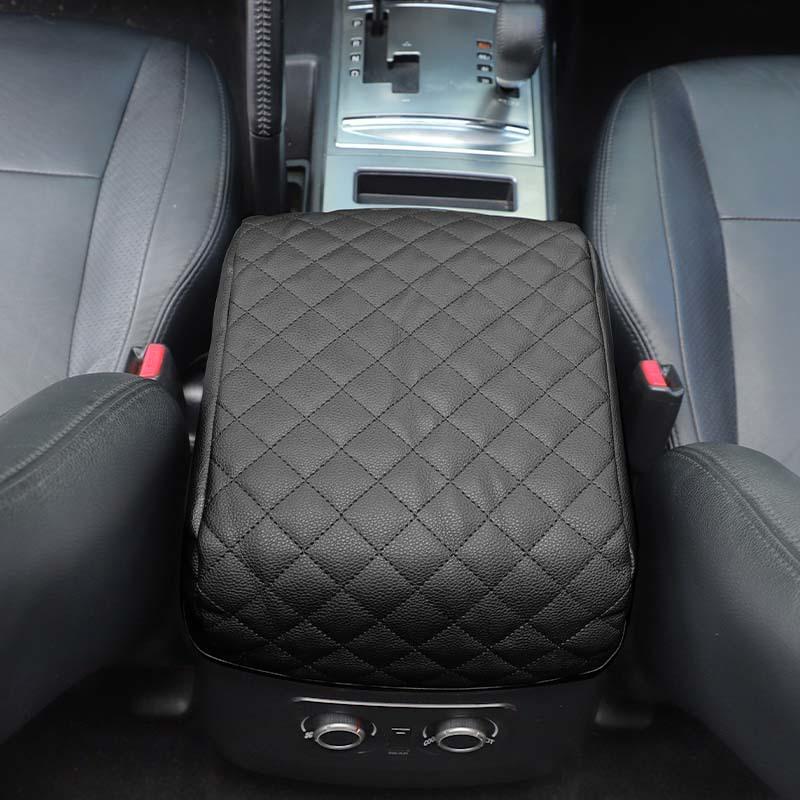 Leather Armrest Protective Cover Anti-Scratch Pad Decoritive Cover For Mitsubishi PAJERO 2007-2021  Car Interior Accessories