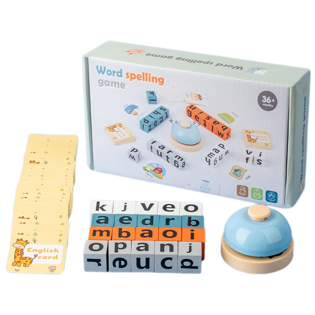 Kids English Spelling Game Parent Child Interactive Alphabets Learning Dices Toy Toddlers Early Education Word Recognition Game