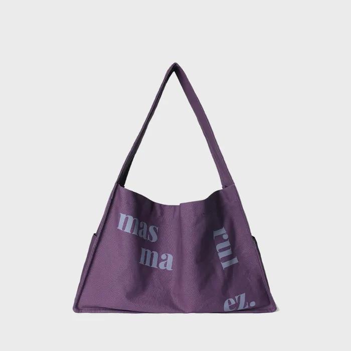 Wide Square Eco bag_Purple