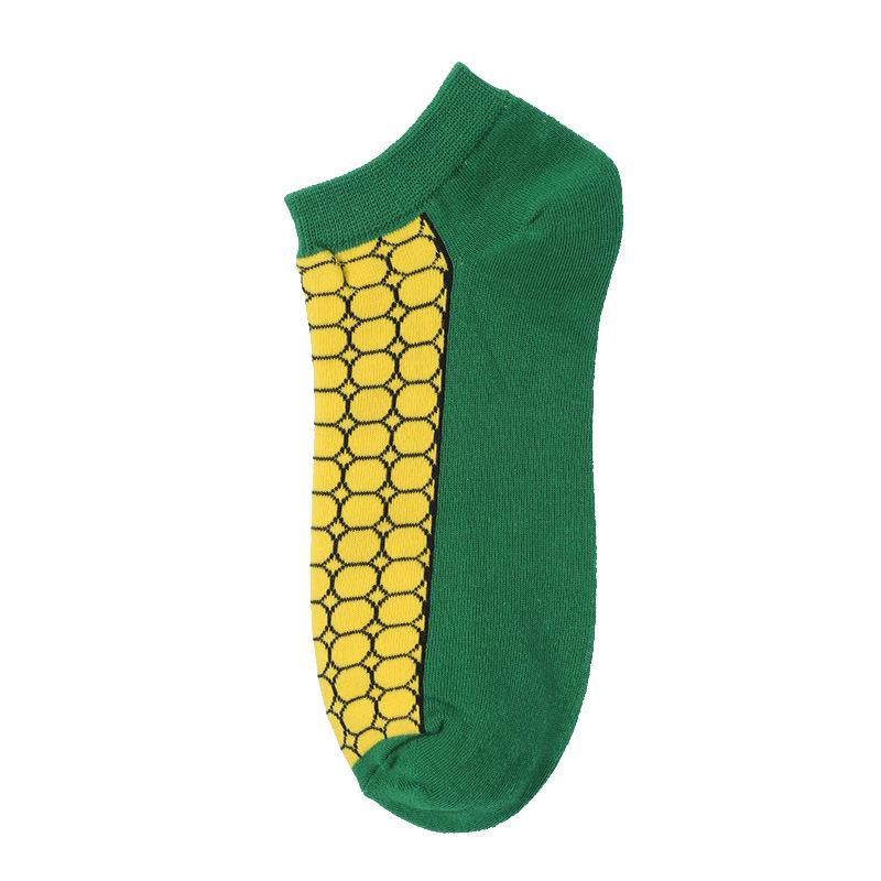 40 Style Fashion Colorful Short Socks Men Cotton Novelty Oil Painting Animals Food Avocado Casual Funny Ankle Sox