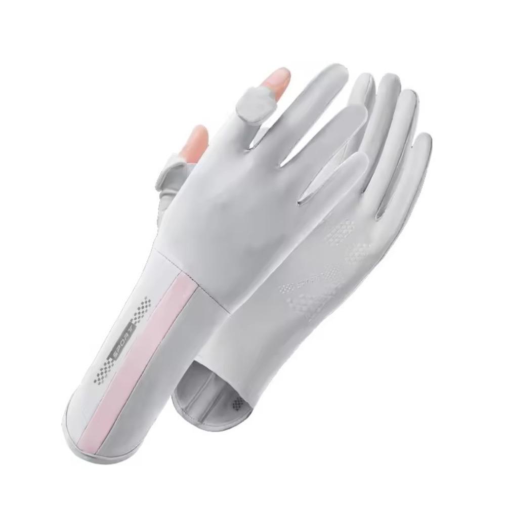 Non-slip Sunscreen Gloves Thin UPF 50 Gloves Fashion Finger Touch Screen Gloves  Summer