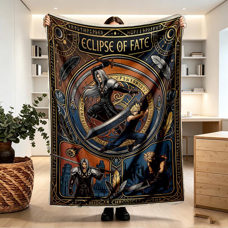 Final Fantasy Print Blanket - Soft & Comfortable, for Bedroom, Travel, Sofa, Home Decoration - Birthday Christmas Gift for Friend