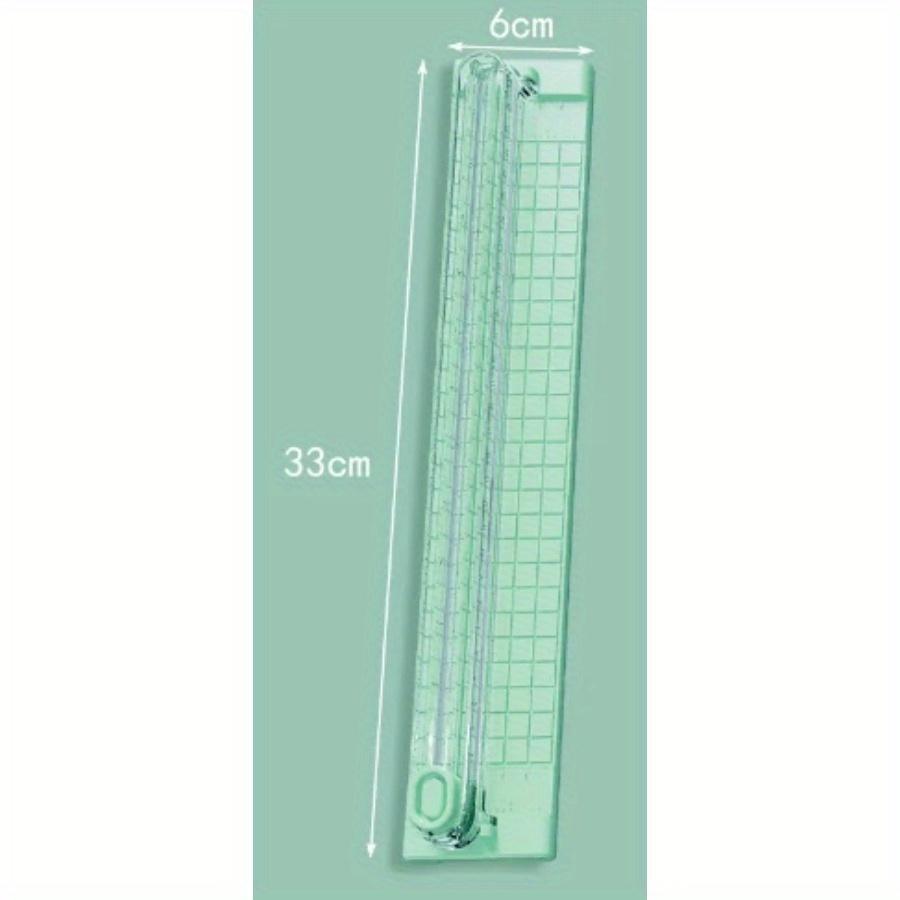 

1 шт. Портативный резак для бумаги формата А3, незаряженный ручной режущий инструмент из прочного пластика, для использования в школе, дома и офисе зелёный