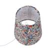 Floral Table Lamp Vintage Wooden Base Fabric Night Lamp Dimmable with Power Off Memory Safe USB Powered for Bedroom