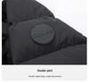 Couple's Long Black Hooded Duck Down Jacket - Thick, High Fill Winter Outerwear