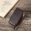 Contact's Family Genuine Leather Watch Case for 2 Watches, Portable Dustproof Travel Watch Case with Double Zipper Design