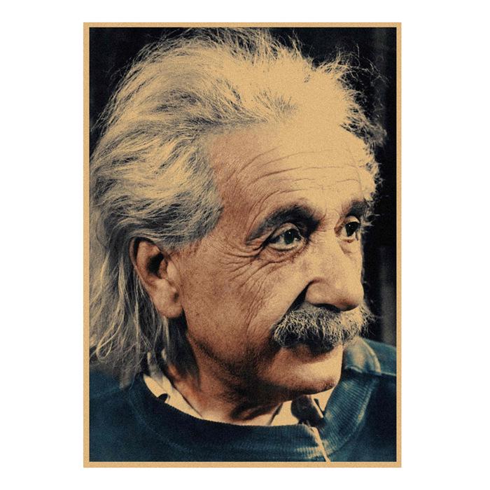 Einstein "Imagination Over Knowledge" Retro Kraft Paper Wall Poster 504