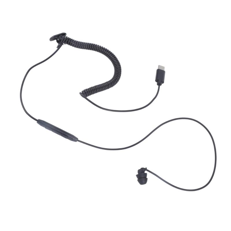 USB C Seitlicher Kopfhörer Verstellbares Kabel Einfache Kommunikation Geräuschreduzierendes Mikrofon Ergonomisch Für Telefon Tablet Laptop