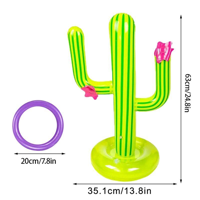 Good-2Pack Outdoor Pool Accessories Inflatable Cactus Throwing Set Beach Party Supplies Inflatable Cactus