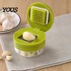 Professional Garlic Press Stainless And Chopper, with Storage Container, Steel Convenient Kitchen Blade Manual Mincer, for Tool Food Prep Crusher Box