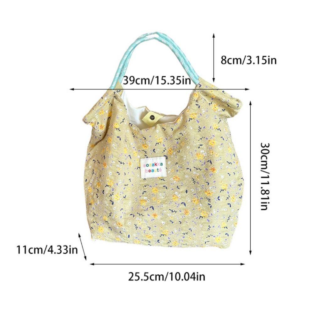Tote Bag Sozakka Floral Bag Simple Canvas Commute Flower Handbag Shopping Bag Underarm Bag Single Shoulder Bag Unisex