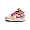 Air 1 Mid TD Light Curry Cardinal Red Детские кроссовки Коричневый Белый-Оникс Белый 640735-201