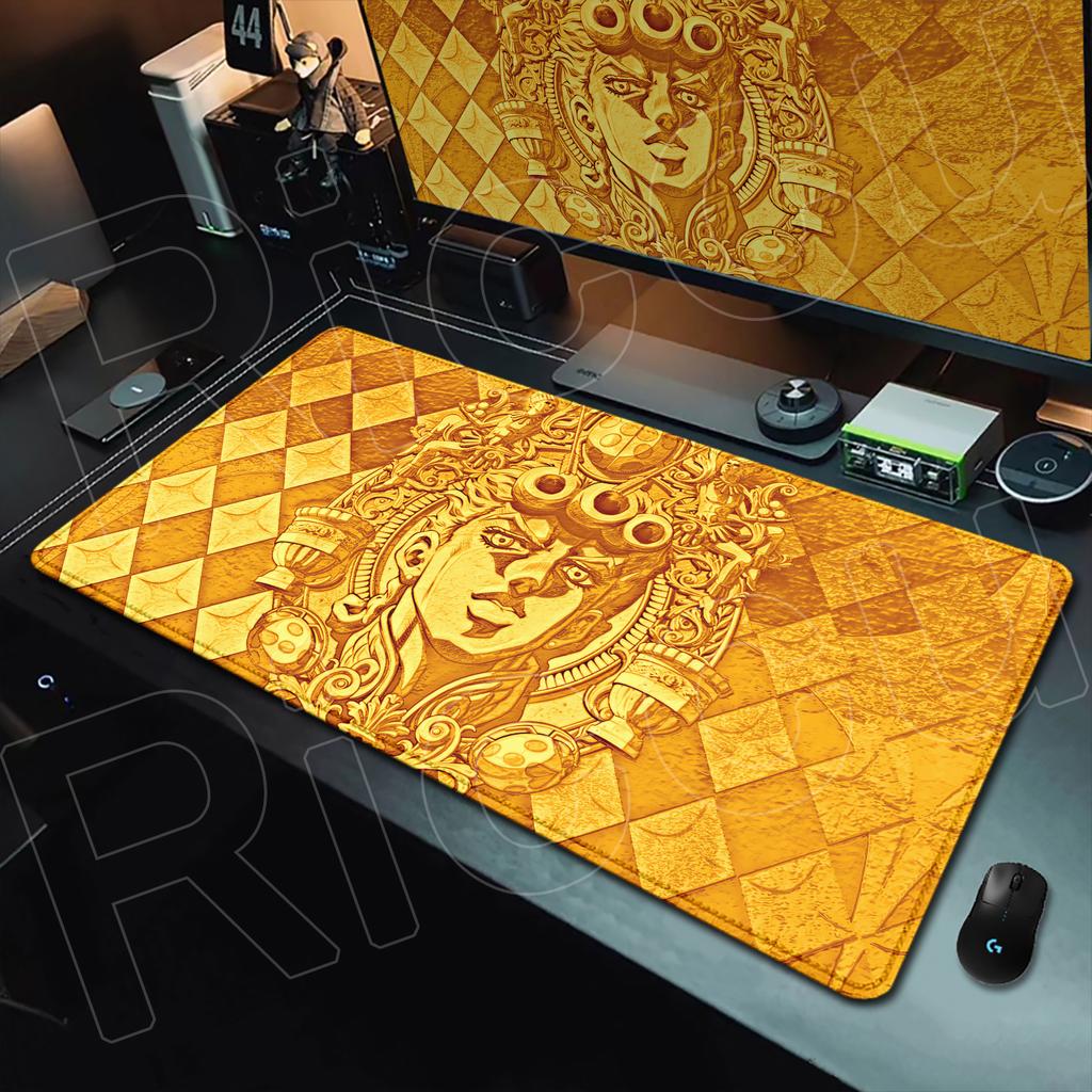 Anime Jojo Bizarre Adventure Mouse Pad Gamer Rubber Non-slip Base Deskmat Kujo Jotaro Cabinet Keyboard Gaming Office Accessories