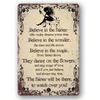 Vintage Sci-Fi Fairy Metal Tin Sign 20x30cm Retro Wall Art