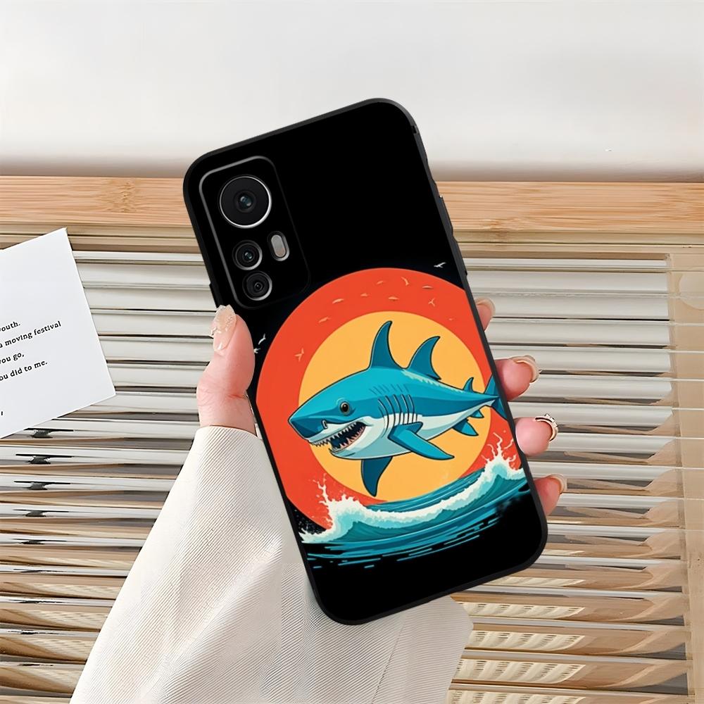 Cartoon Cute Shark Phone Case for Xiaomi Redmi Note 13 14 10 12 Pro POCO F4 F5 X5 Pro 12 13 11T Lite Ultra Shell Coque