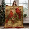 Christmas Geometric Theme Digital-printed Polyester Velvet Flannel Soft Sofa Cover Blanket Fleece Sofa Cover Blankets for Beds