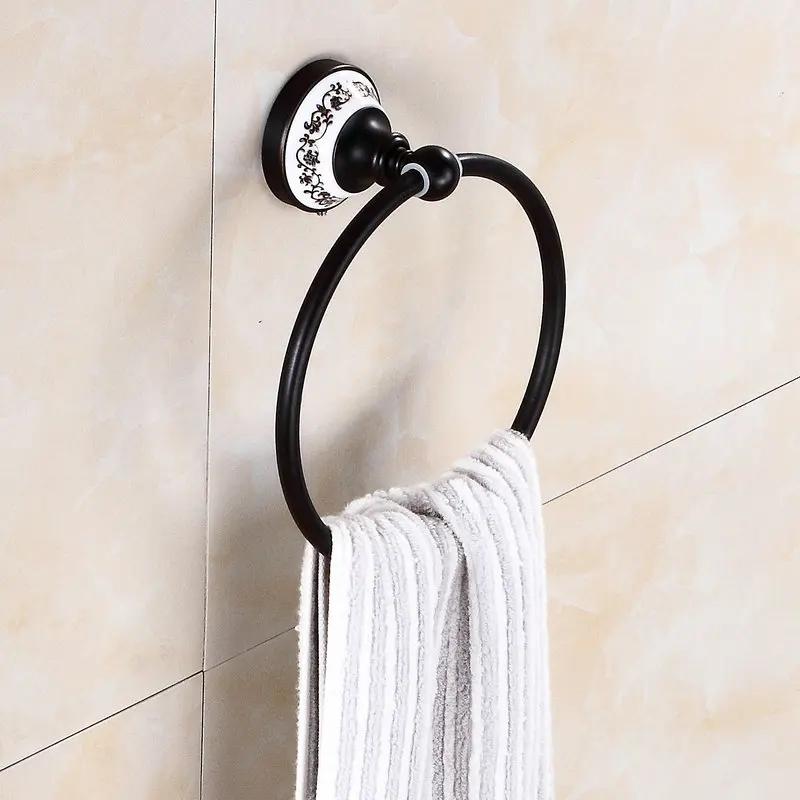 Oil Black Bronze Brushed Bathroom Accessories Towel Shelf Towel Bar Paper Holder Cloth Hook Soap Dish Cup Holder Toilet Holder