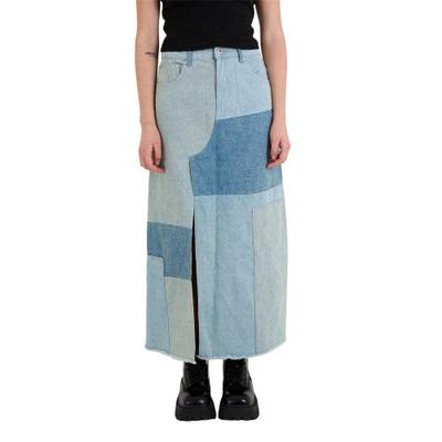 Spódnica Maxi Jeansowa Patchworkowa Damska The Ragged Priest