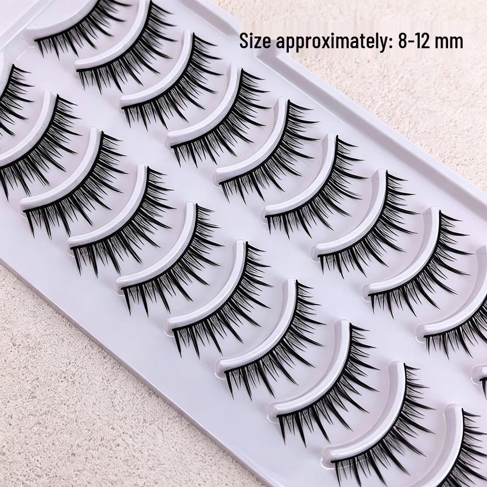 10 Pairs Barbie Manga Thick Cosplay False Eyelashes: European & American Natural Style