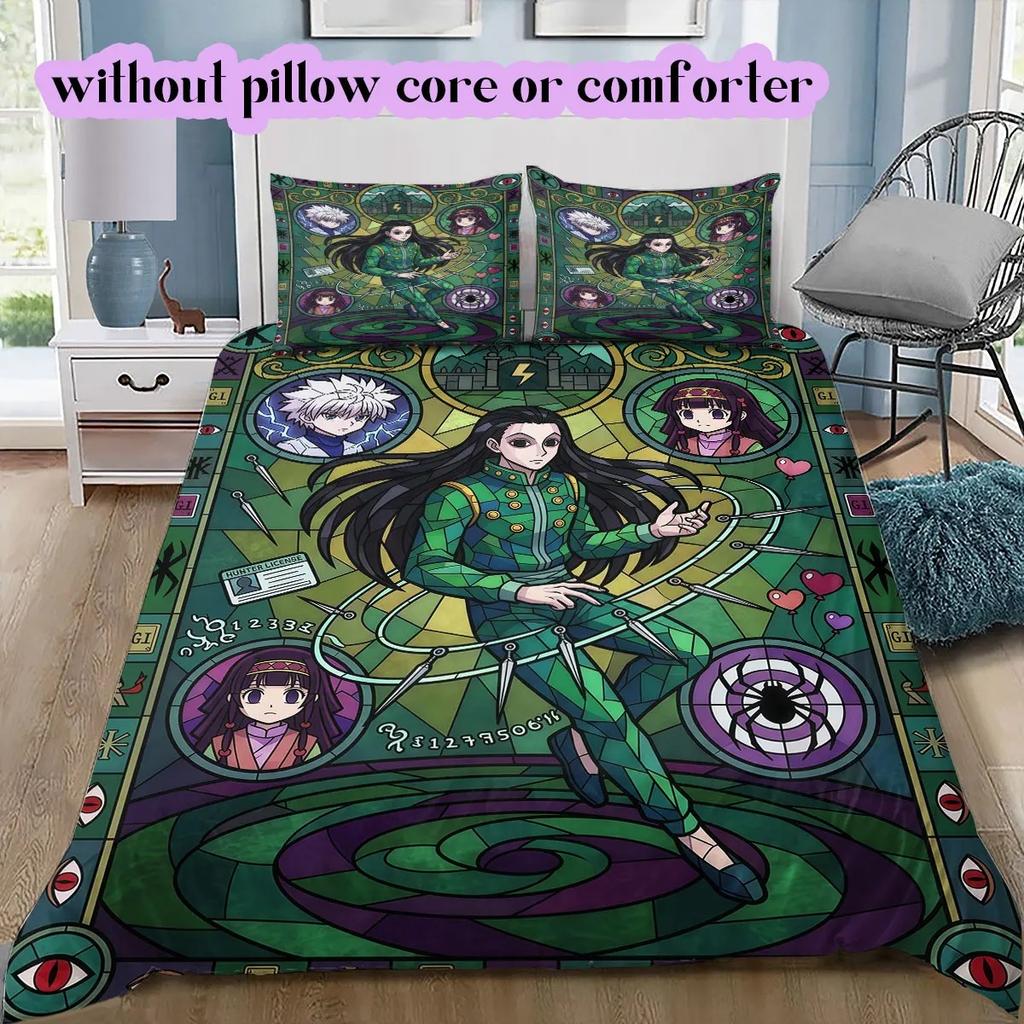 3D Printe Hunter X Hunter Anime Duvet Cover Pillowcase Bedding Set Boys Girls Single/Double/Queen Size Bed Kids Adult 2/3piece