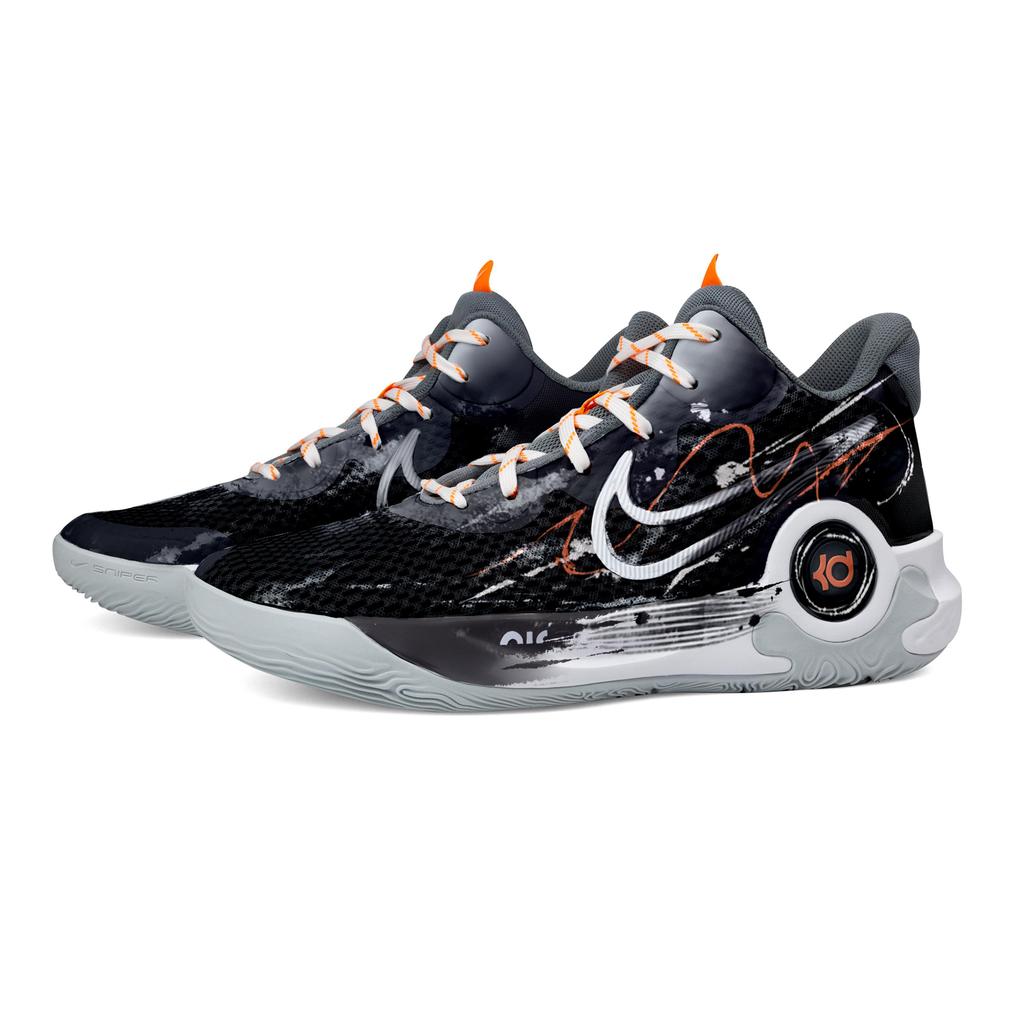 Nike KD Trey 5 IX Cushioning, Wear Resistant Mid top Basketball Shoes Unisex Black Gray CW3402-011(Team529-)