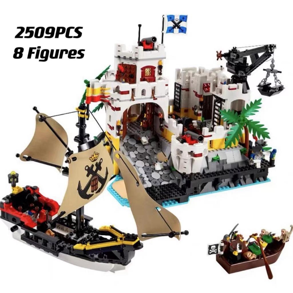 Eldorado Fortress Modulære byggeklosser Middelalder Pirate Series Modell Murstein Leker for barn Julegave