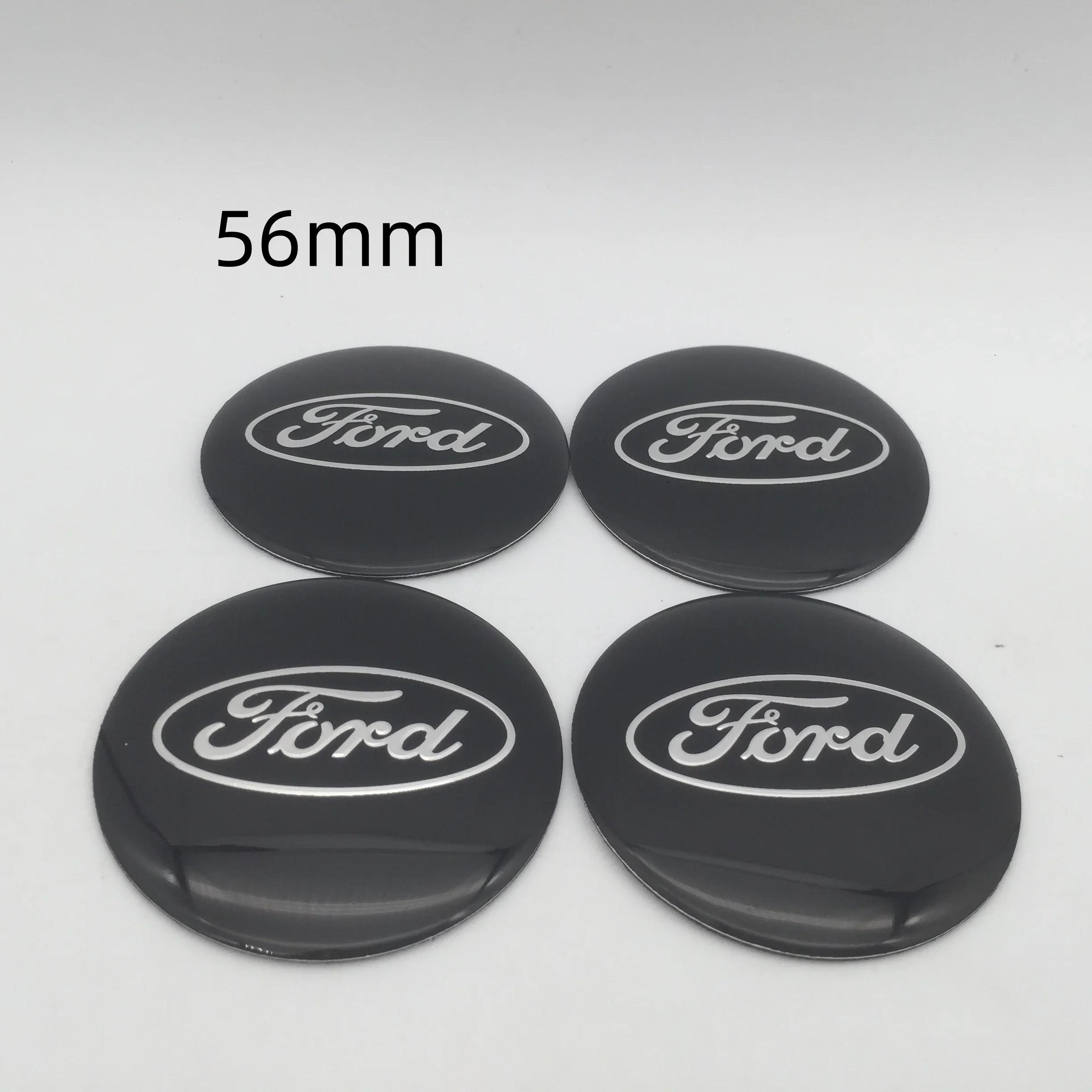 

Car Sticker Ford 4pcs 3D for ford 56mm 60mm 65mm Car emblem Wheel hub Center Cap Badge covers sticker Decal styling auto Accesso