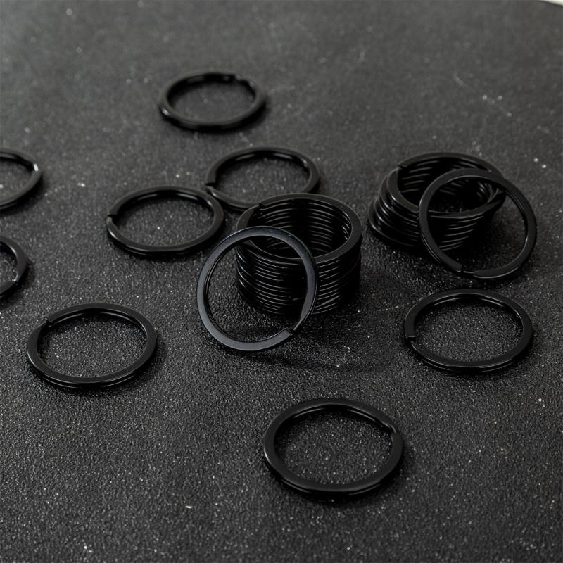 20 szt. Okrągłe kółka łącznikowe Metalowe Płaskie kółko do kluczy Zewnętrzne Narzędzie Klamra Przenośna Klamra do kluczy Klips okrągły Uchwyt na klucze Wytrzymałe