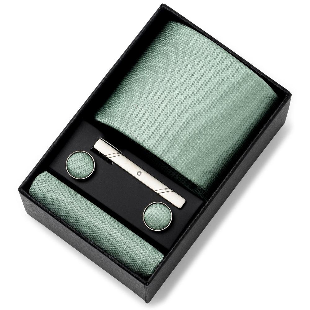 Men'S Tie Net Color Striped Jacquard Yarn Business Professional Tie Set Men'S Gift Box