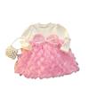 Girls Faux Two Piece Long Sleeve Dress Spring Autumn Summer Versatile Princess Skirt For Little Kids Sweet