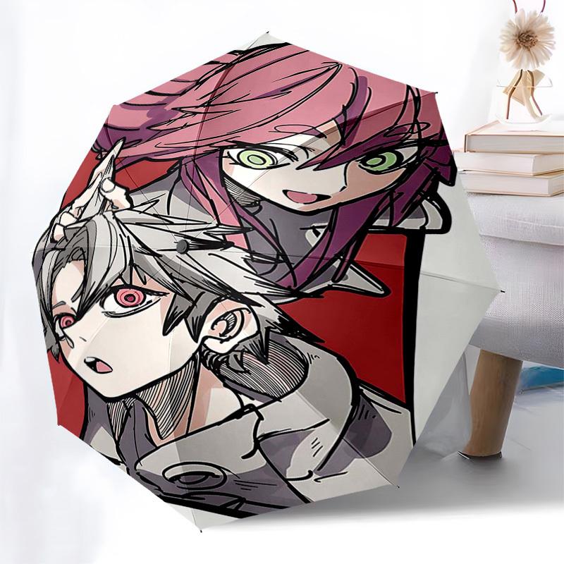 1pc Outdoor Umbrella with Anime Character Design - Automatic Opening/Closing, Portable 3-Fold Design, 8-Bone Iron Frame - Perfect Gift for Fans, Trave