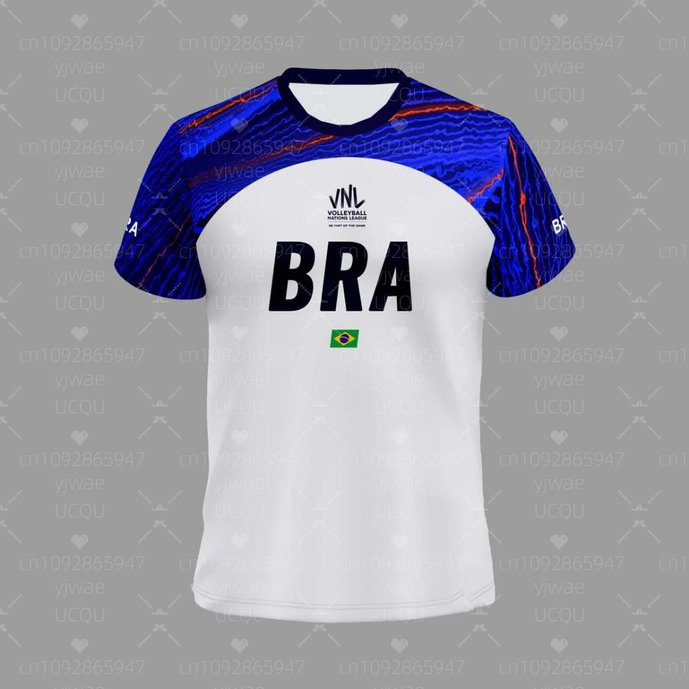 HORKÝ VÝPRODEJ DÁMSKÝ Brazílie VNL Volejbalový dres UNISEX Dospělý Vrchní díly Pánské Kulatý výstřih Krátký rukáv Lehký Sportovní dres Tričko