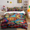 Mandala Pattern Colorful Bedding Set Bedding Set (1 Duvet Cover, 2 Pillowcases, Duvet Not Included)
