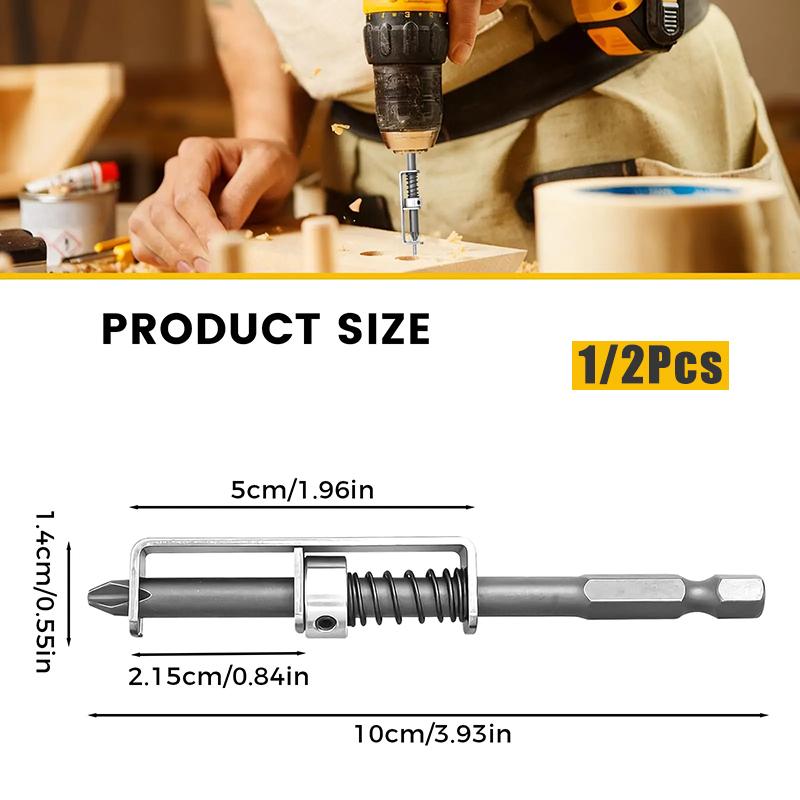 Spring-loaded Screw Holder Drill Bit Anti-drop Screwdriver Bit Fixing Clamp Set, Suitable For Electricians And Home DIY Repairs.
