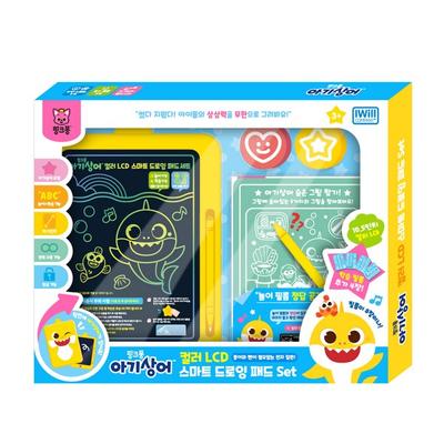 IWill Baby Shark Color LCD Smart Drawing Pad Set, smíšené barvy, oblíbené korejské hračky