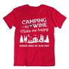 Camping Outside Trip T-Shirt Tee Cool Vintage Gift Cute Funny Outdoor Fresh Wine