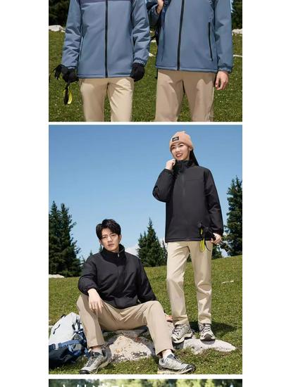 Custom Down Cotton Shell Workwear Jacket with Logo - Ideal for Autumn/Winter 4S Shop Auto Repair Business, Three-in-One Design