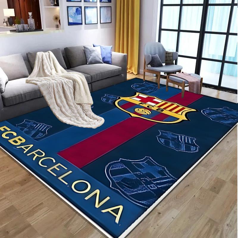 Tappeto con Fantasia Squadra di Calcio, Tappetino Interno/Esterno, per Picnic, Sala Giochi, Camera da Letto, Ufficio, Soggiorno, Tappeto Decorazione Casa, Regalo di Compleanno