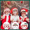 Happy New Year Glasses Frame Photo Props Snowman Xmas Santa Claus Tree Elk Party