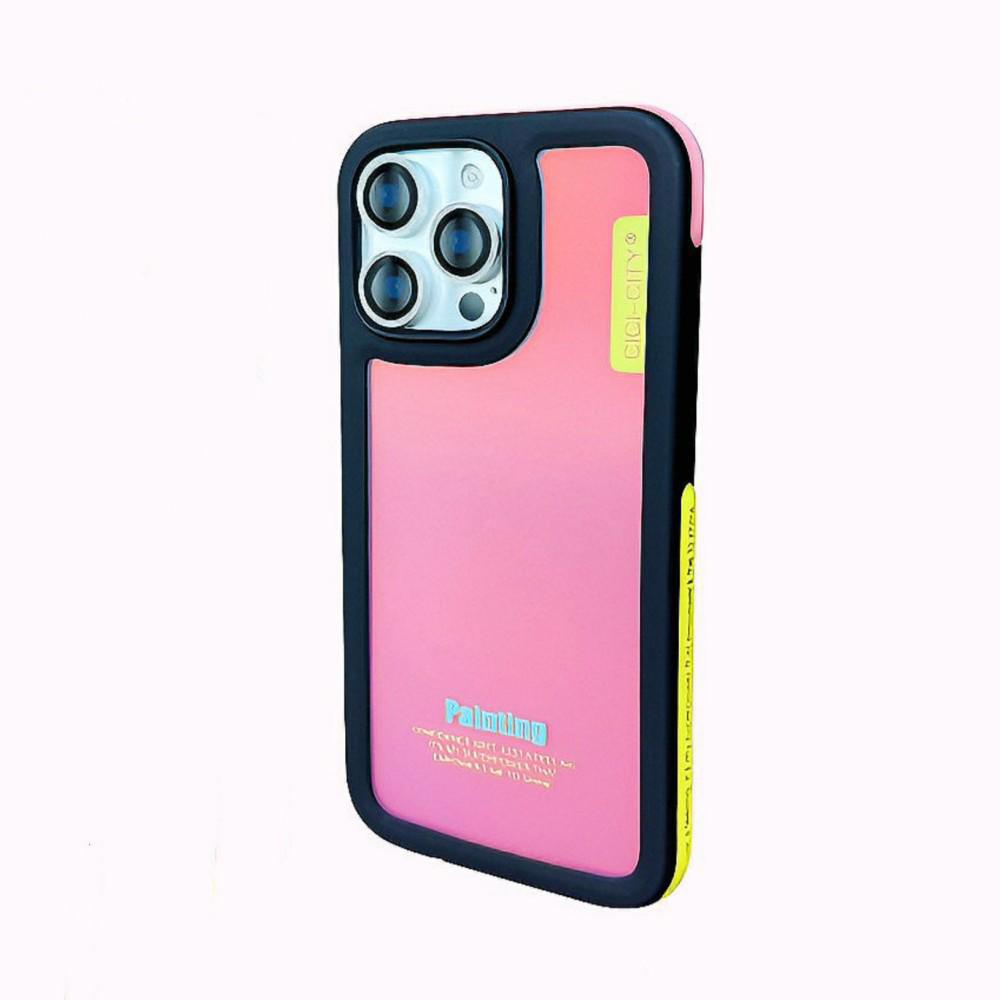 Dopamin-Farbe Magnetische Anti-Kollisions-Handyhülle für iPhone 16/15 Pro Max