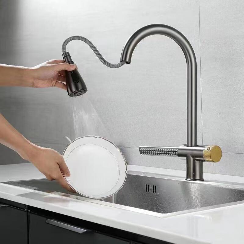 TLXT Kitchen Pull-Out Hot & Cold Faucet