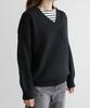 Ppaeppae V-Neck Soft Loose Fit Knit T-Shirt 4 Colors