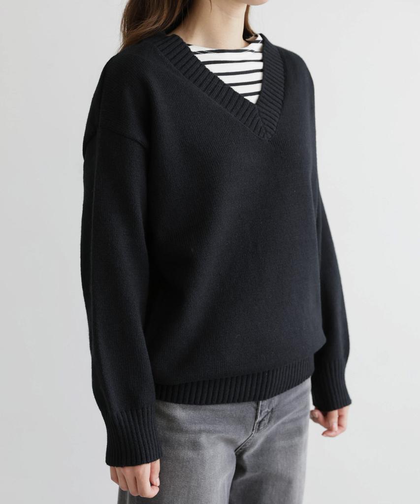 Ppaeppae V-Neck Soft Loose Fit Knit T-Shirt 4 Colors